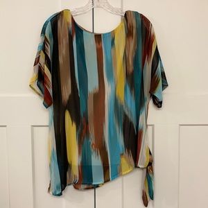 Dana Buchman blouse size medium multi color